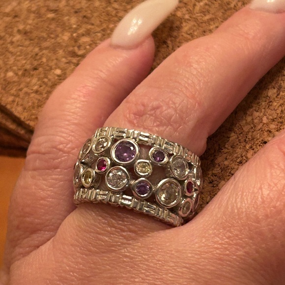 Multi Coloured Gemstone Ring - Picture 5 of 7